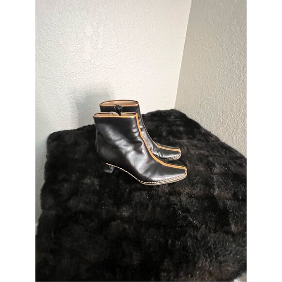 Quercioli Italian  Leather Boots  booties 36  5.5 couture fall - Picture 1 of 6
